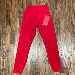 Lululemon Red High-Waisted Leggings